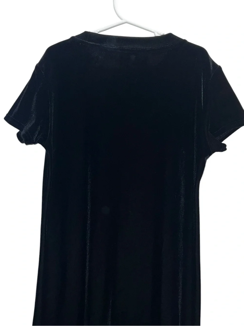 GAP Kids Black Velvet Short Sleeve Maxi Dress Size Large